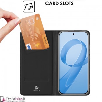 Dux Ducis Skin Pro dirbtinės odos dėklas - juodas (Xiaomi Poco F8 Pro)